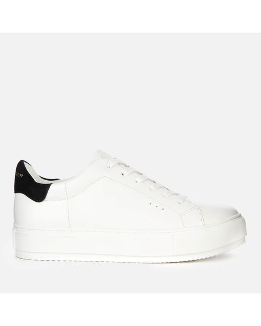 kurt geiger laney black trim trainers