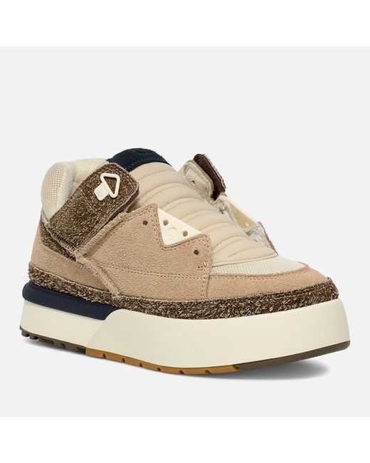 Ugg Natural Goldencush Mesh And Suede Trainers
