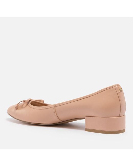 Dune Pink Hollies Leather Ballet Flats