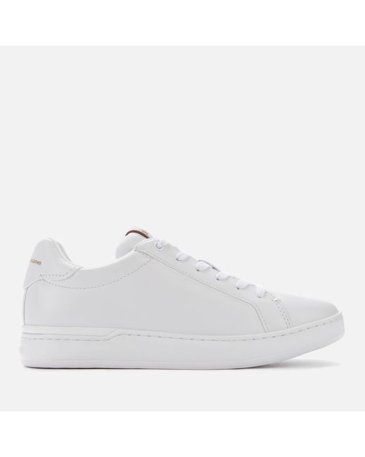 COACH Adb Glovetan Leather Low Top Trainers in White Lyst