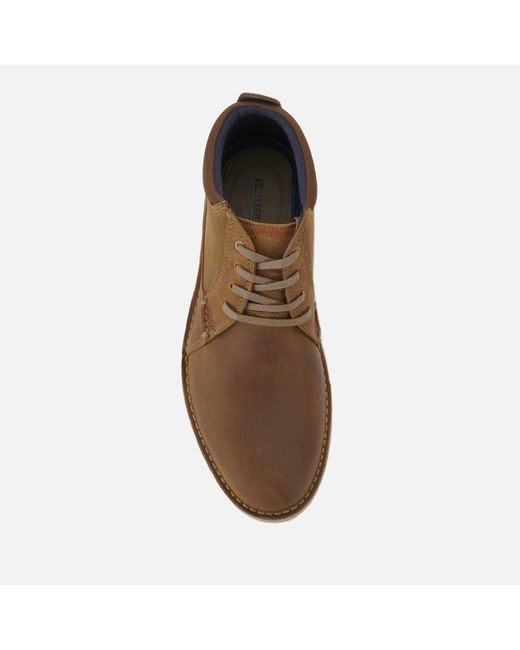 Clarks Vargo Mid Leather Chukka Boots in Brown for Men | Lyst UK