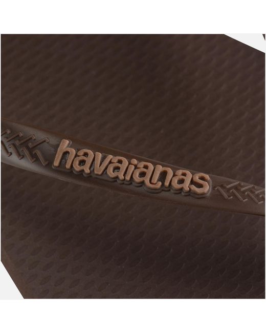 Havaianas Brown Slim Square Rubber Flip Flops
