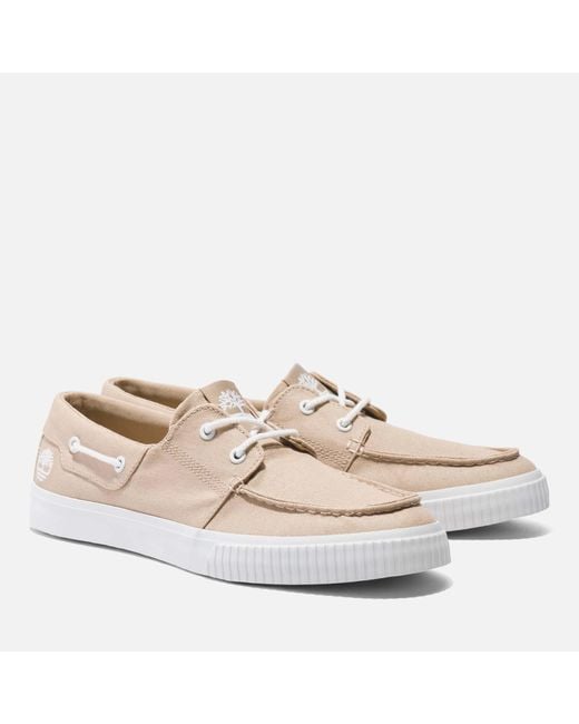 Timberland Natural Mylo Bay Canvas Boat Shoes for men