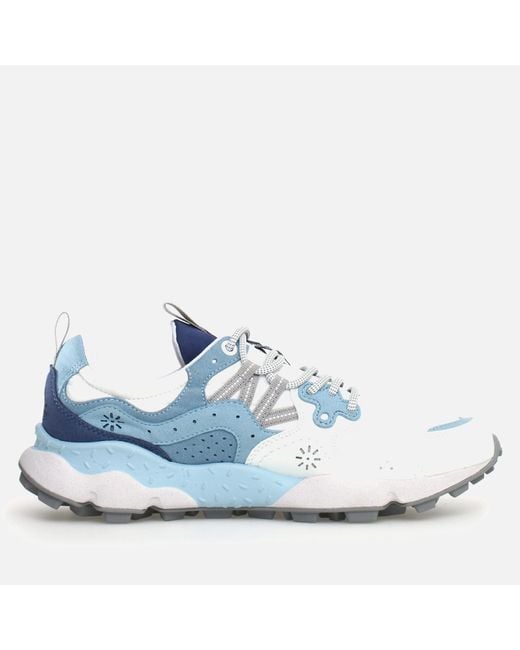Flower Mountain Blue Yamano 3 Kaiso Suede And Shell Trainers for men