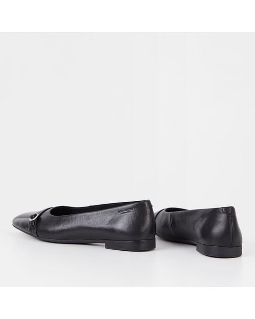 Vagabond Black Sibel Full-grain Leather Ballet Flats