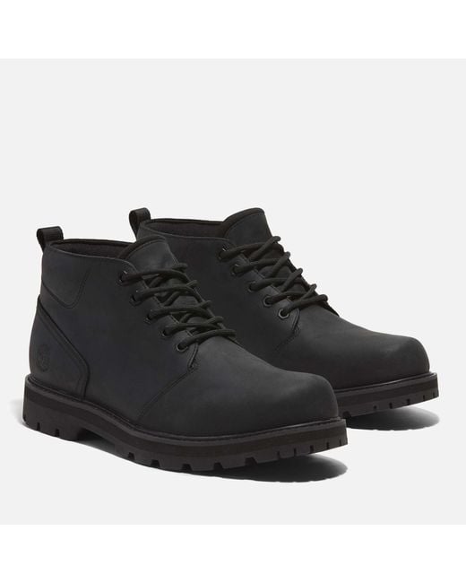 Timberland Black Britton Road Waterproof Leather Chukka Boots for men