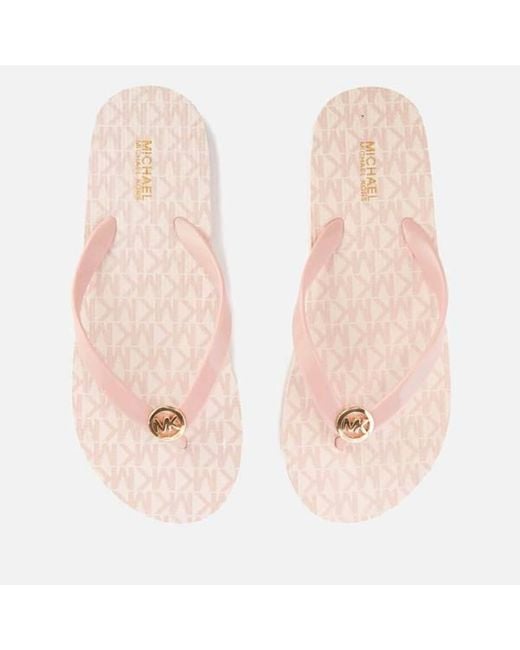 mk slippers pink