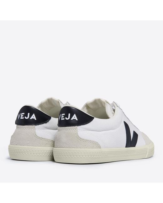Veja White Volley Cotton-canvas And Suede Trainers for men