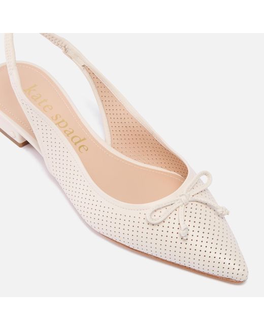 Kate Spade Natural New York Veronica Nappa Leather Flat Shoes