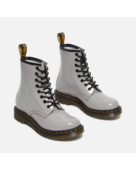 Dr. Martens 1460 Patent Lamper Leather 8-eye Boots in Gray | Lyst