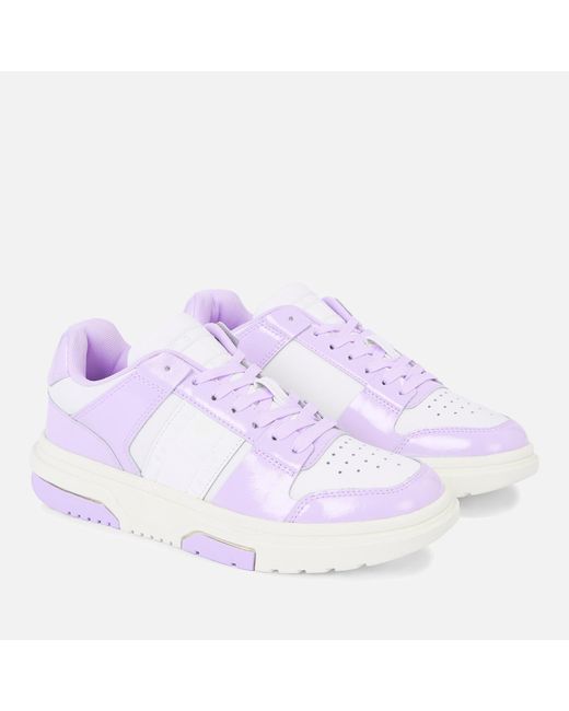 Tommy Hilfiger Purple Patent Leather Cupsole Trainers