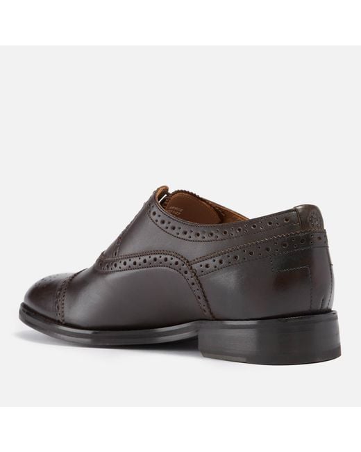 Ted Baker Brown Arniie Leather Toe Cap Oxford Shoes for men