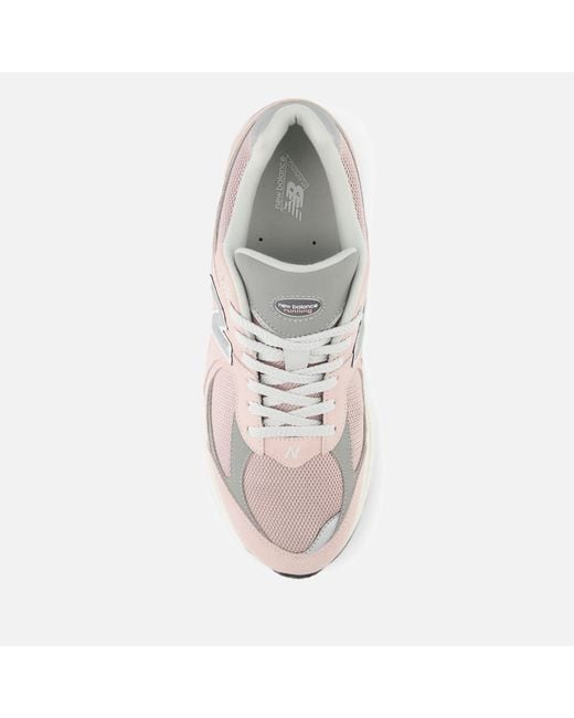 New Balance Pink Unisex 2002r Suede And Mesh Trainers
