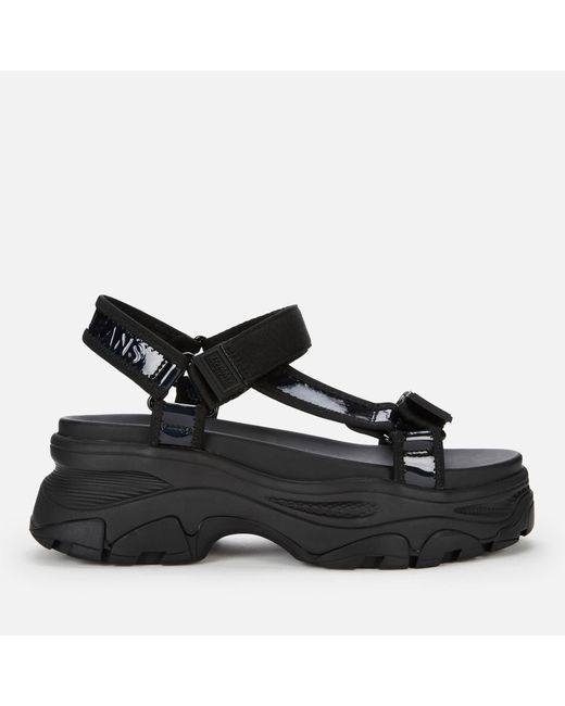 Tommy Hilfiger Black Iridescent Hybrid Sandals