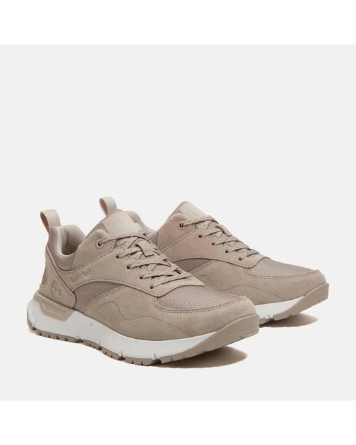 Timberland Gray Voyager Park Low Lace-up Trainer For Men In Beige, Man, Beige, Size: 6.5 for men