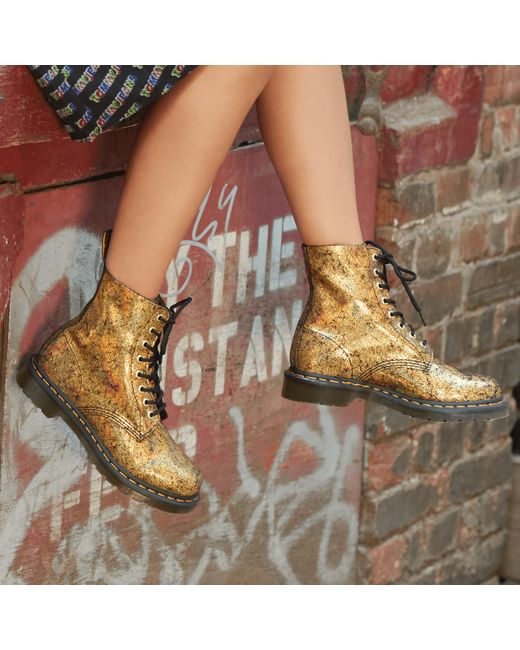 dr martens 1460 crackle 8 eye ankle boots