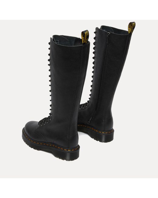 Dr. Martens Black 1b60 Bex Pisa Leather Knee High Boots