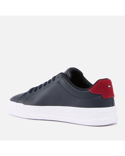 Tommy Hilfiger Blue Leather Court Trainers for men