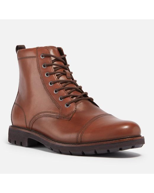Clarks Batcombe Cap Leather Boots in Brown for Men | Lyst