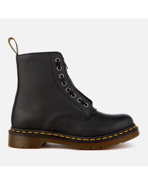 Dr. Martens Leather 1460 Pascal Front Zip in Black | Lyst Australia