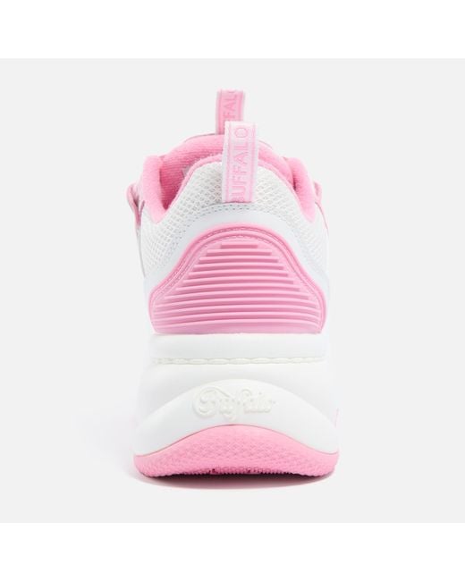 Buffalo Pink Orcus Faux Leather Trainers