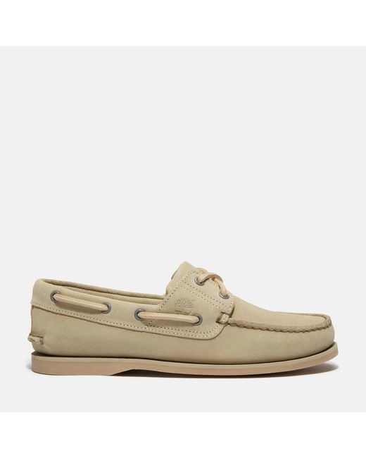Timberland Natural Classic Pastel Suede Boat Shoes for men
