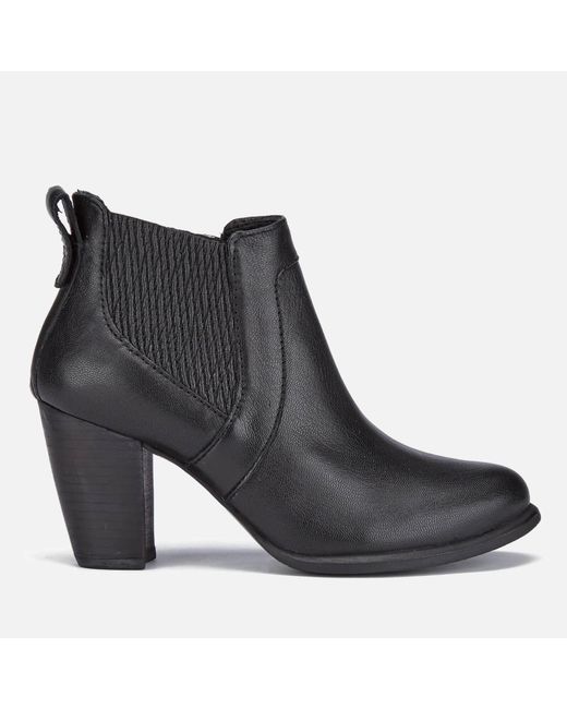 UGG Women's Cobie Ii Leather Heeled Ankle Boots in Black | Lyst