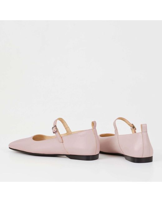 Vagabond Pink Delia Leather Mary-jane Flats