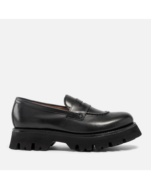 Grenson Hattie Leather Loafers in Black | Lyst