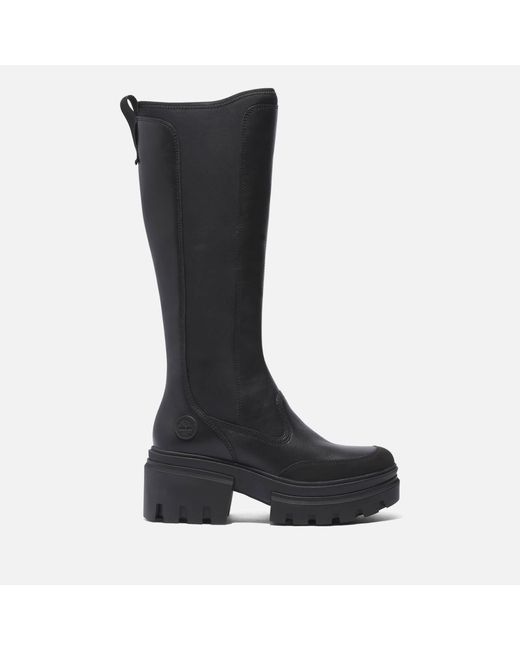 Timberland Black Everleigh Knee High Leather Boots