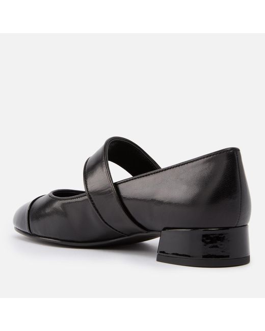 Tory Burch Black Cap-Toe Leather Mary Jane Heels