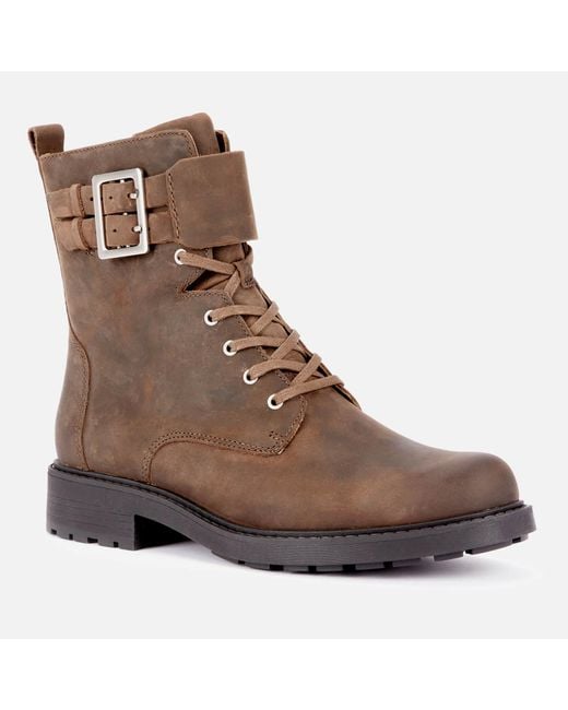 Clarks Brown Orinoco 2 Leather Lace Up Boots