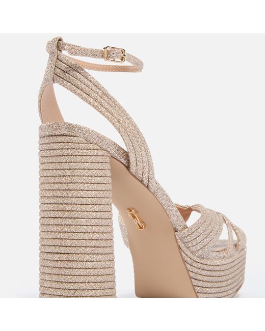 Steve Madden Laurel Two piece Ankle Strap Platform Dress Sandals in Brown Lyst UK