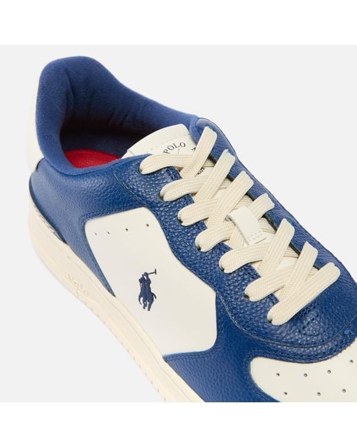 Polo Ralph Lauren Blue Master Leather Court Trainers for men