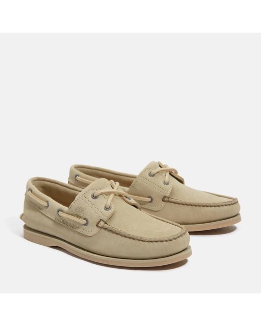 Timberland Natural Classic Pastel Suede Boat Shoes for men