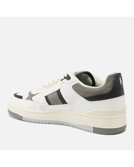 Polo Ralph Lauren White Master Leather Sport Trainers for men