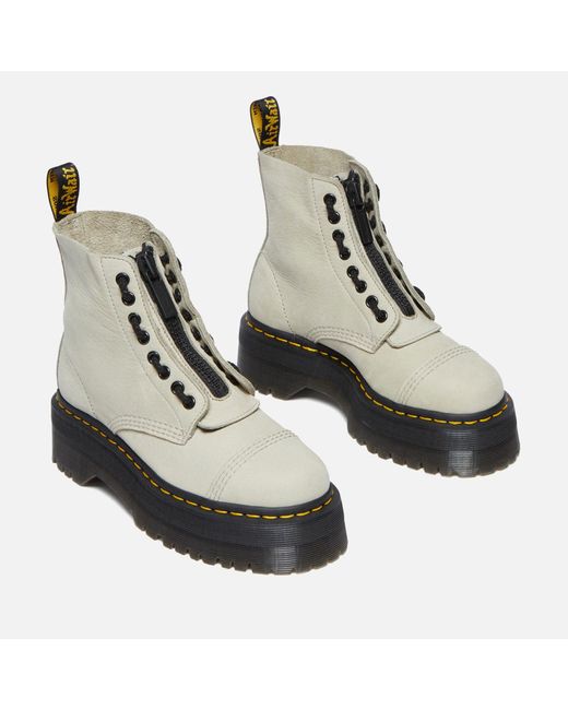 Dr. Martens Black Sinclair Leather Zip Front Boots