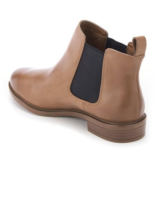 Clarks Taylor Shine Leather Chelsea Boots in Tan (Brown) | Lyst