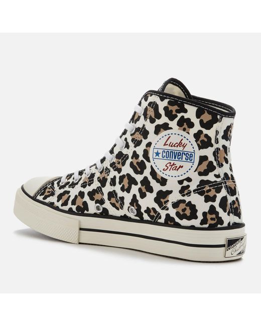 Converse Leopard Print Chuck Taylor Sneakers in White | Lyst Canada