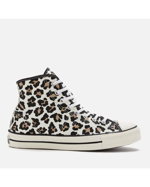 Converse White Leopard Print Chuck Taylor Sneakers