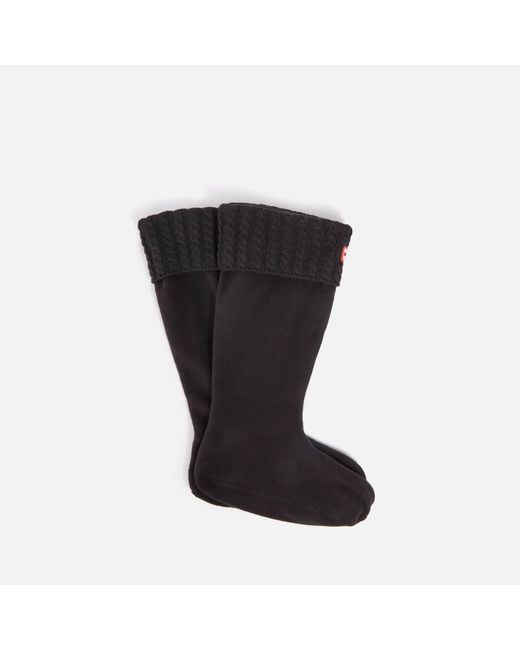 Hunter Red Cable Knit And Fleece Tall Boot Socks