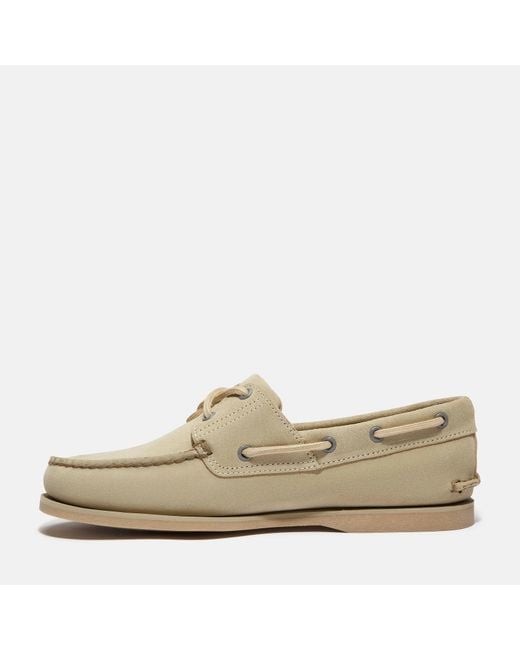 Timberland Natural Classic Pastel Suede Boat Shoes for men