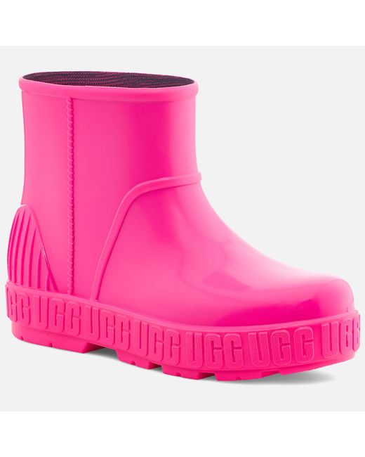 UGG Rubber Drizlita Waterproof Boots in Pink | Lyst