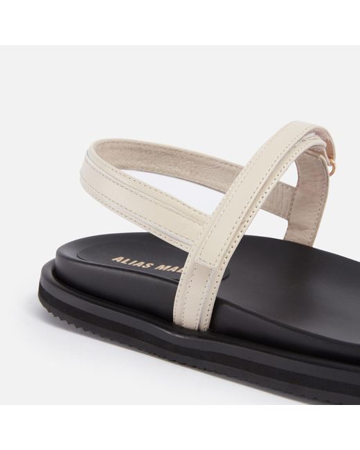Alias Mae White Dana Leather Sandals