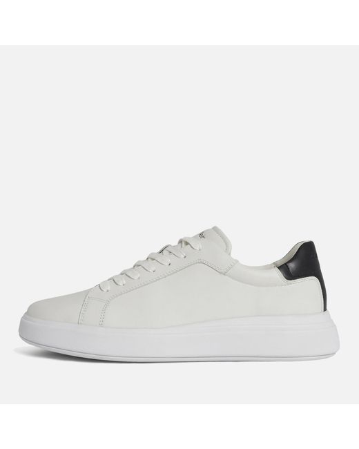 Calvin Klein White Leather Chunky Sole Trainers for men