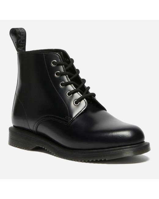 Dr. Martens Black Emmeline Leather Boots