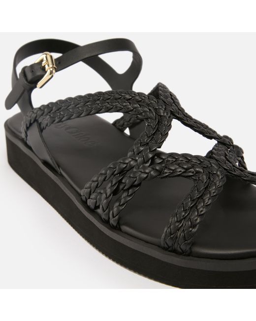 See By Chloé Black Sansa Faux Leather Sandals