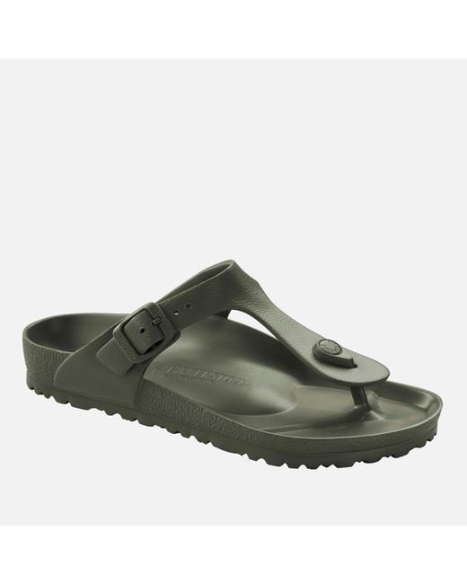 Birkenstock Green Gizeh Pebble-grained Eva Toe-post Sandals