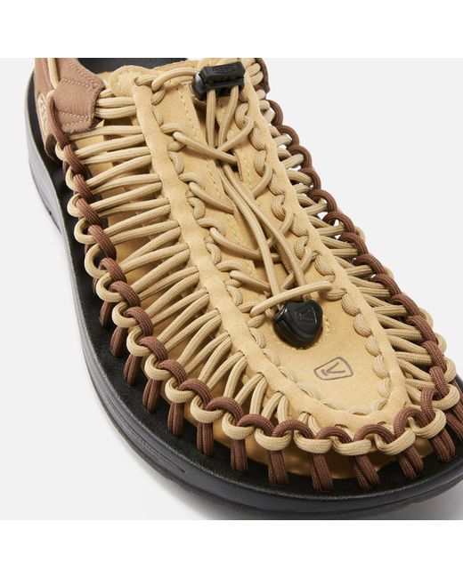 Keen Brown Uneek Suede And Cord Sandals for men