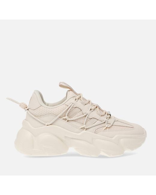 Steve Madden Natural Spectator Faux Leather Trainers